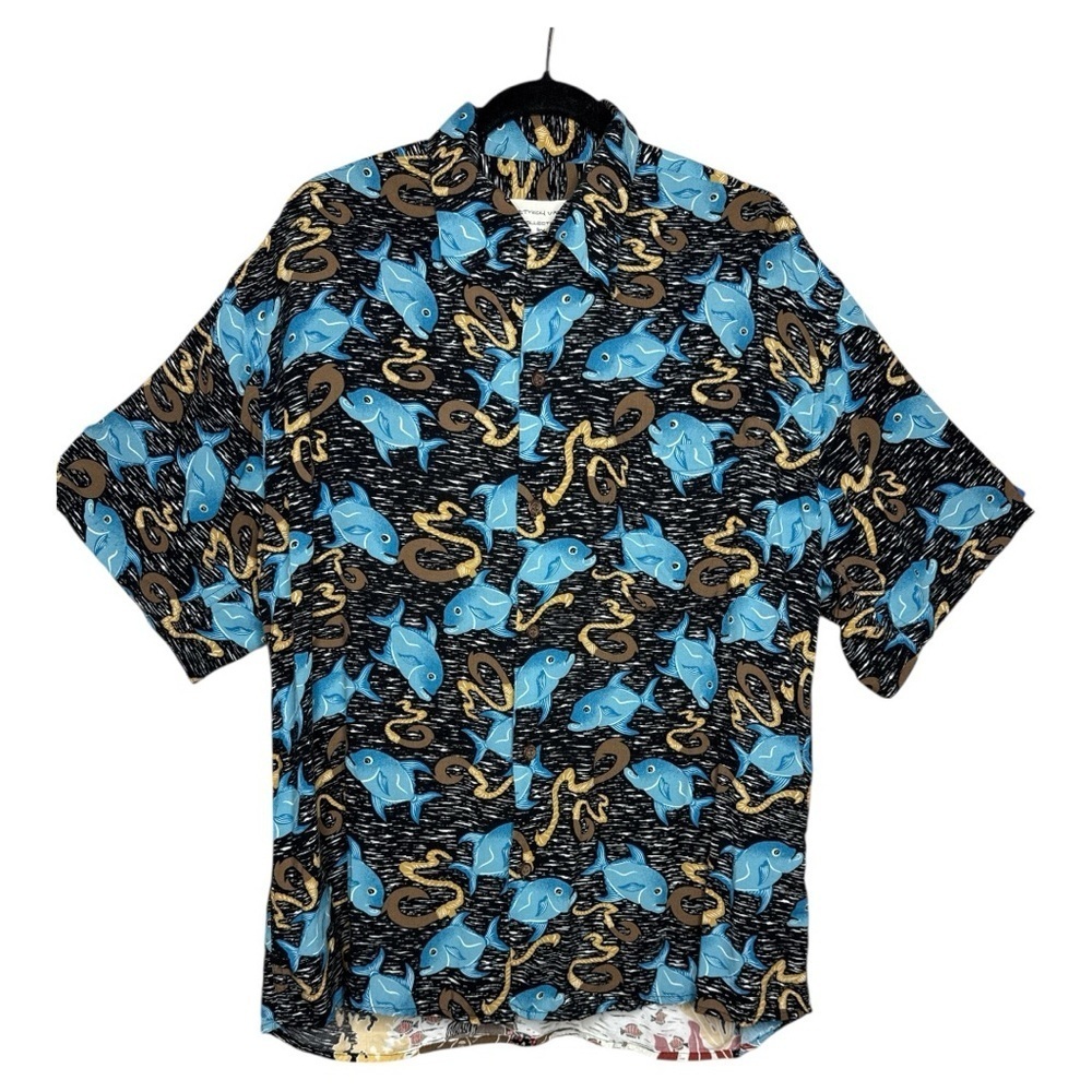 Vintage Rare Reyn Spooner Dietrich Varez Hawaiian Shirt Fish Print Size Small - Picture 3 of 15